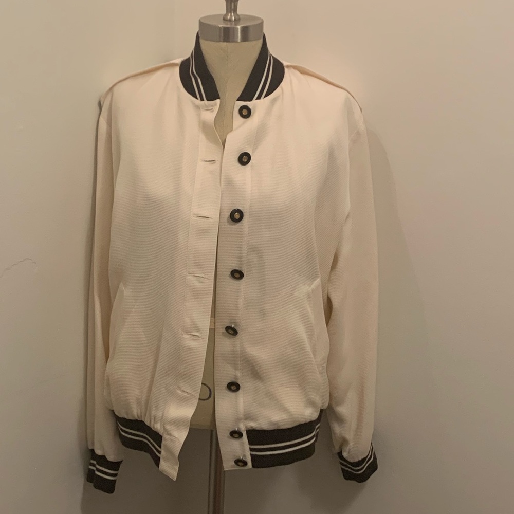 Bomber jacket white and red
